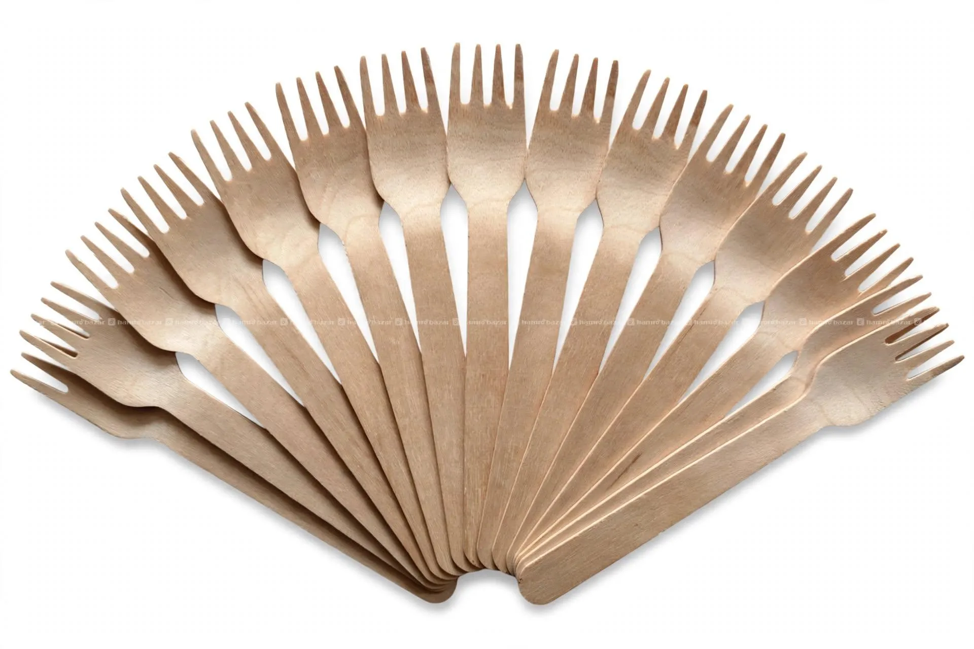 DISPOSABLE WOODEN FORK 140 MM | ECO-FRIENDLY 2