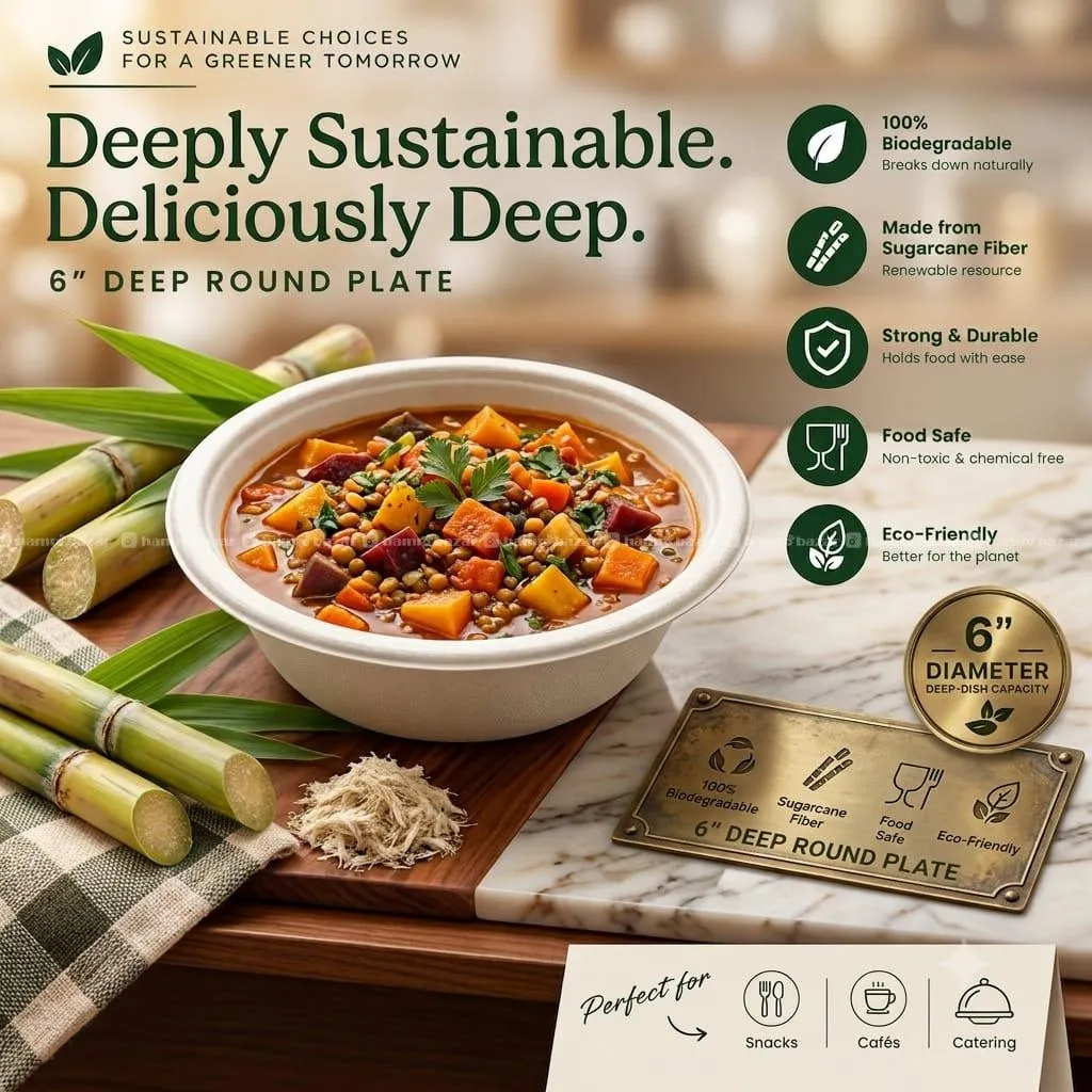 6 INCH DEEP ROUND PLATE | ECO-FRIENDLY