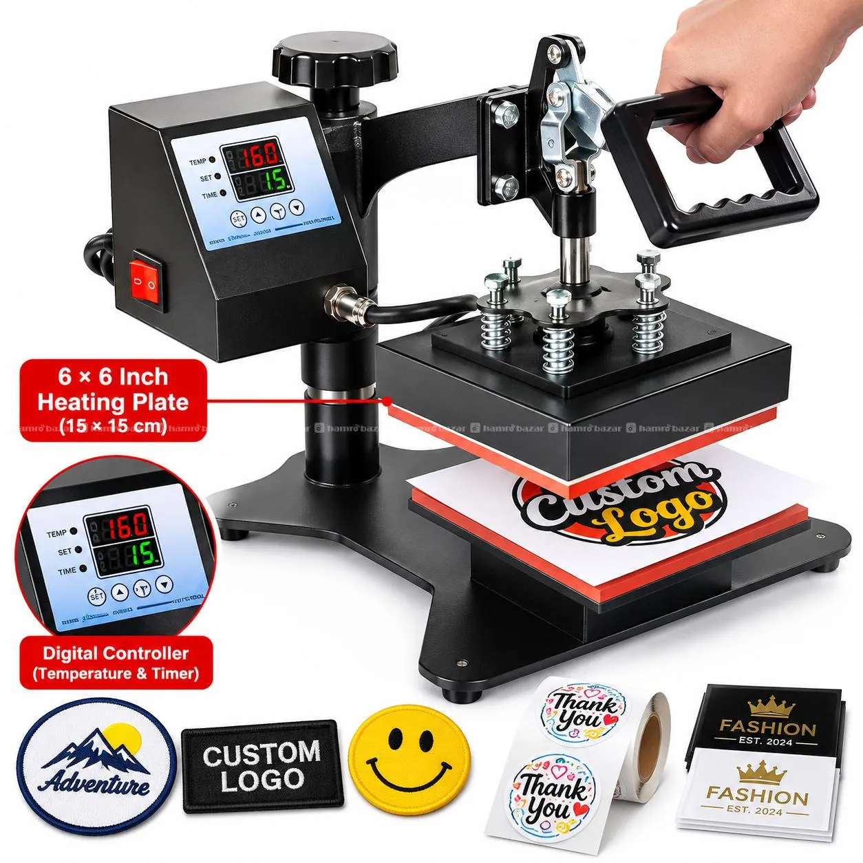 Logo & Label Heatpress Machine 6*6 Inch 2