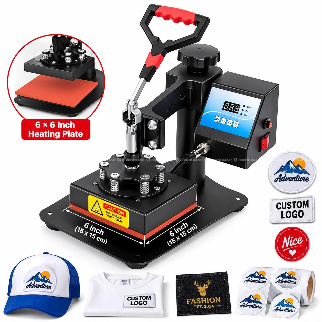Logo & Label Heatpress Machine 6*6 Inch