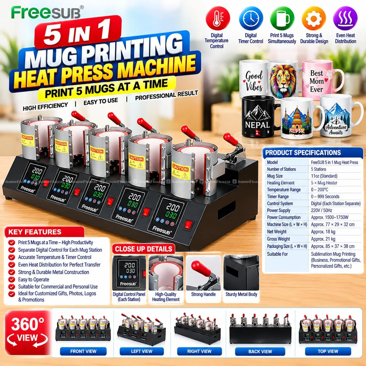 5 in 1 Mug Printing Heat Press Machine 2
