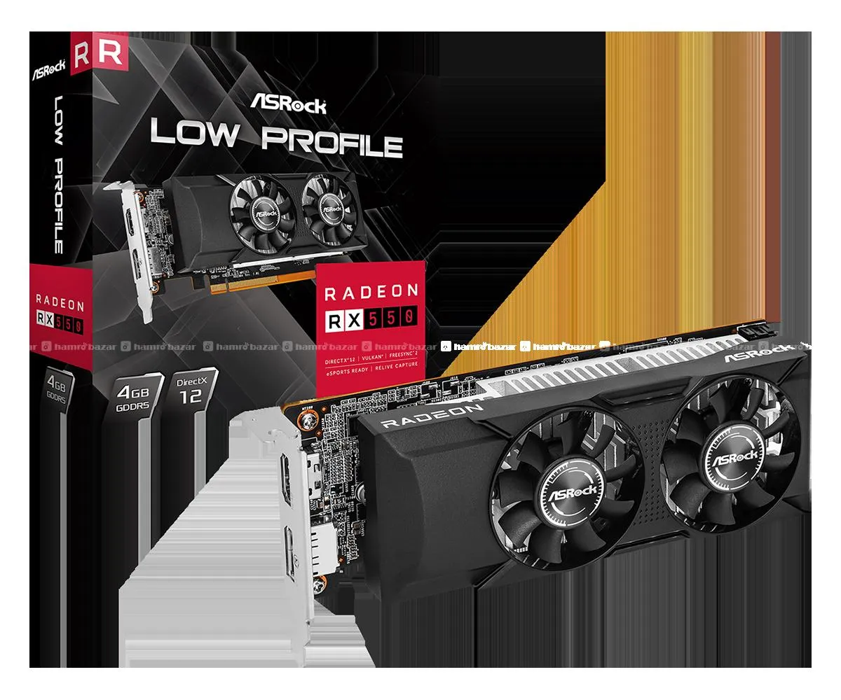 ASRock AMD Radeon RX550 Low Profile 4GB  Graphics