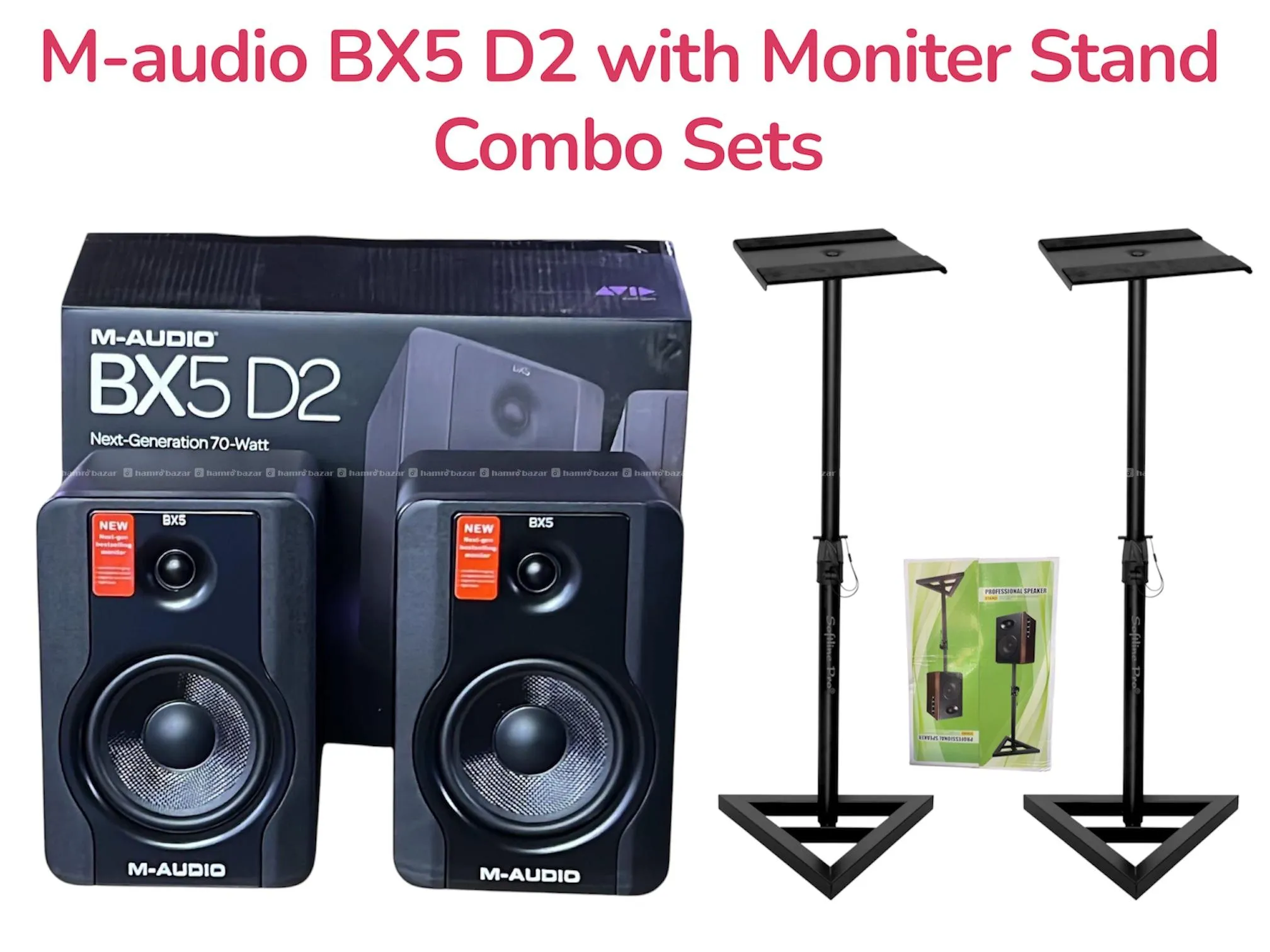 M-Audio BX5D2 with Moniter Stand Combo Set-RS34500