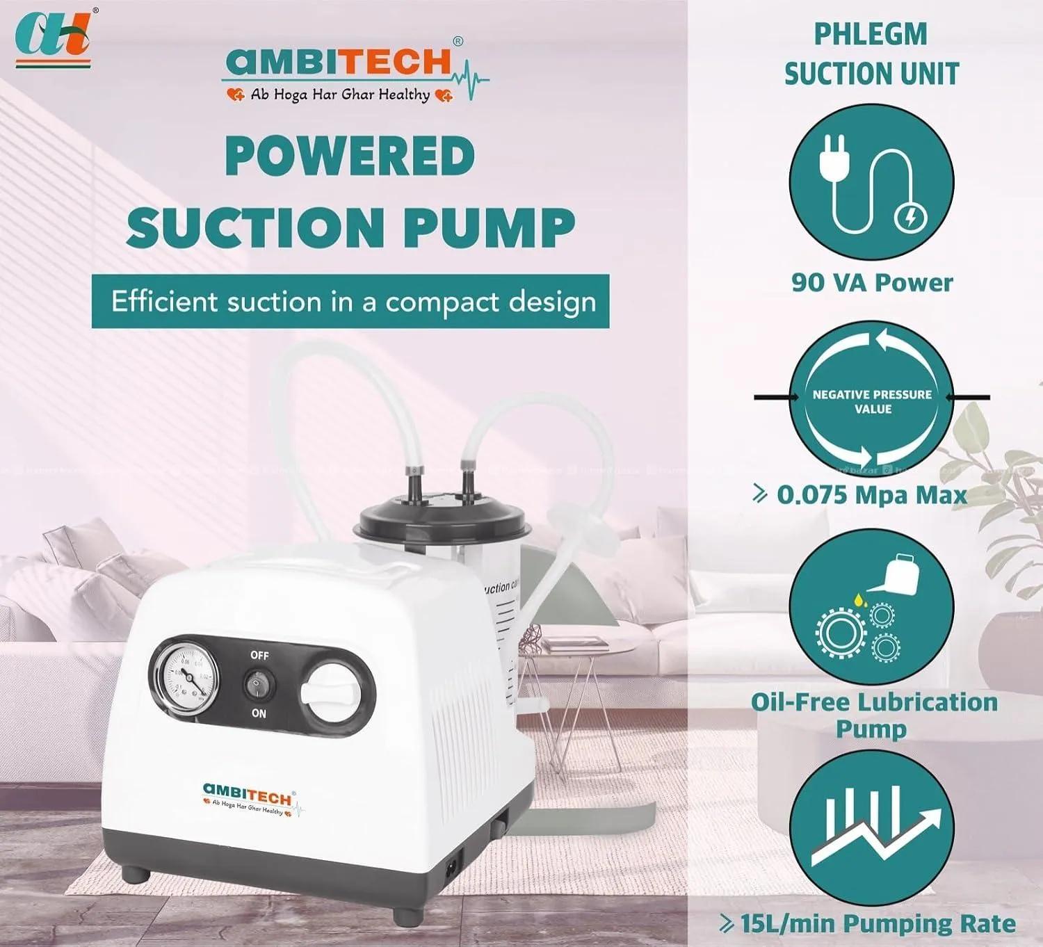 Electric Suction Machine AmbiTech Indian 5