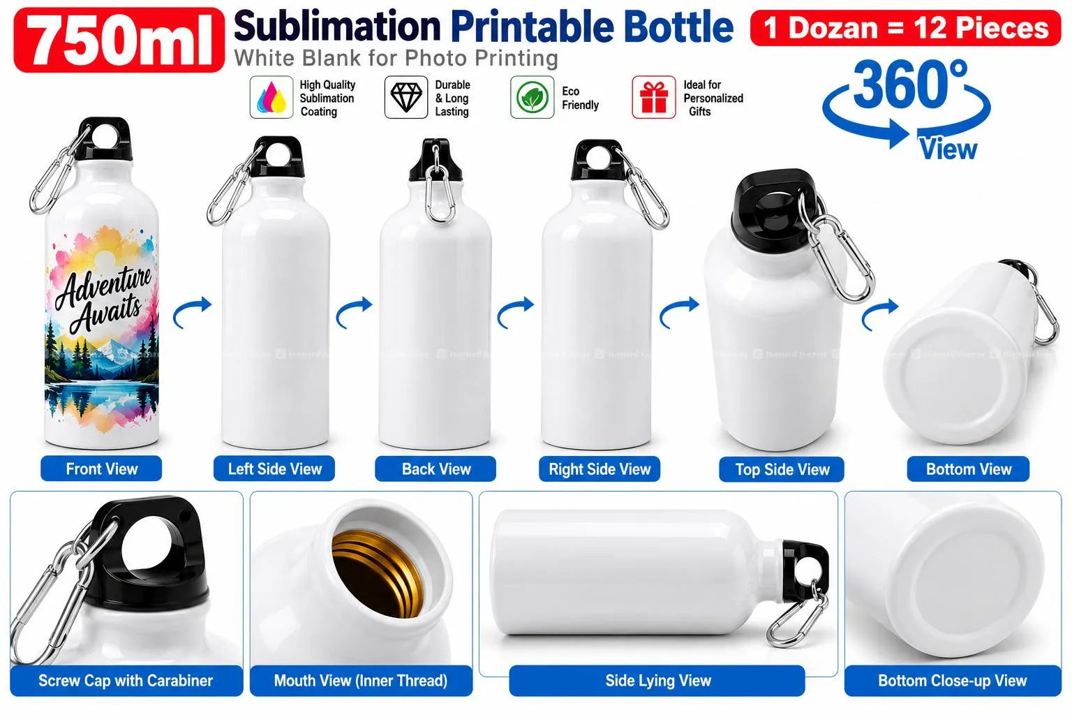 Sublimation Printable Bottle 750m 2