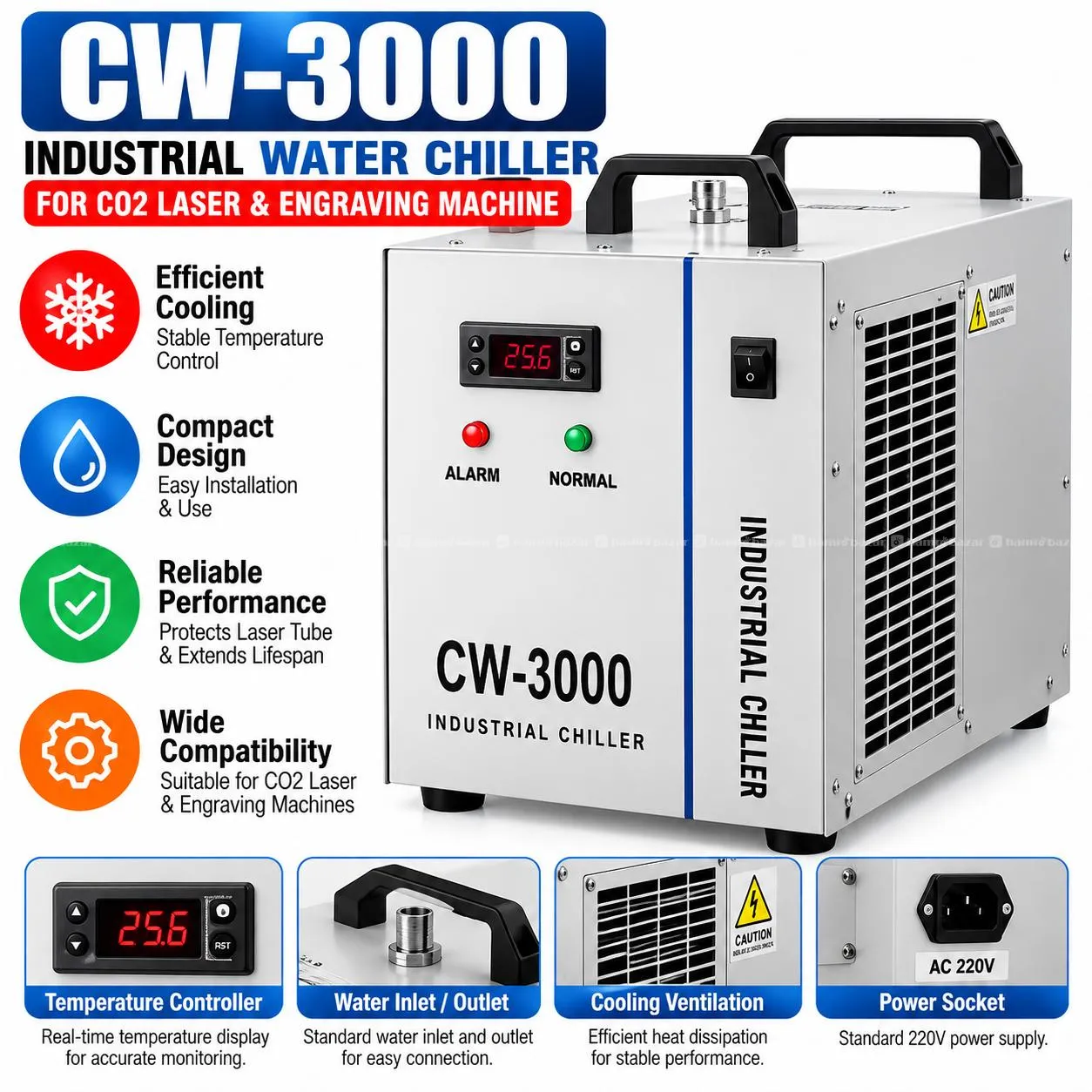 Water Chiller for Co2 Laser & Engraving Machine