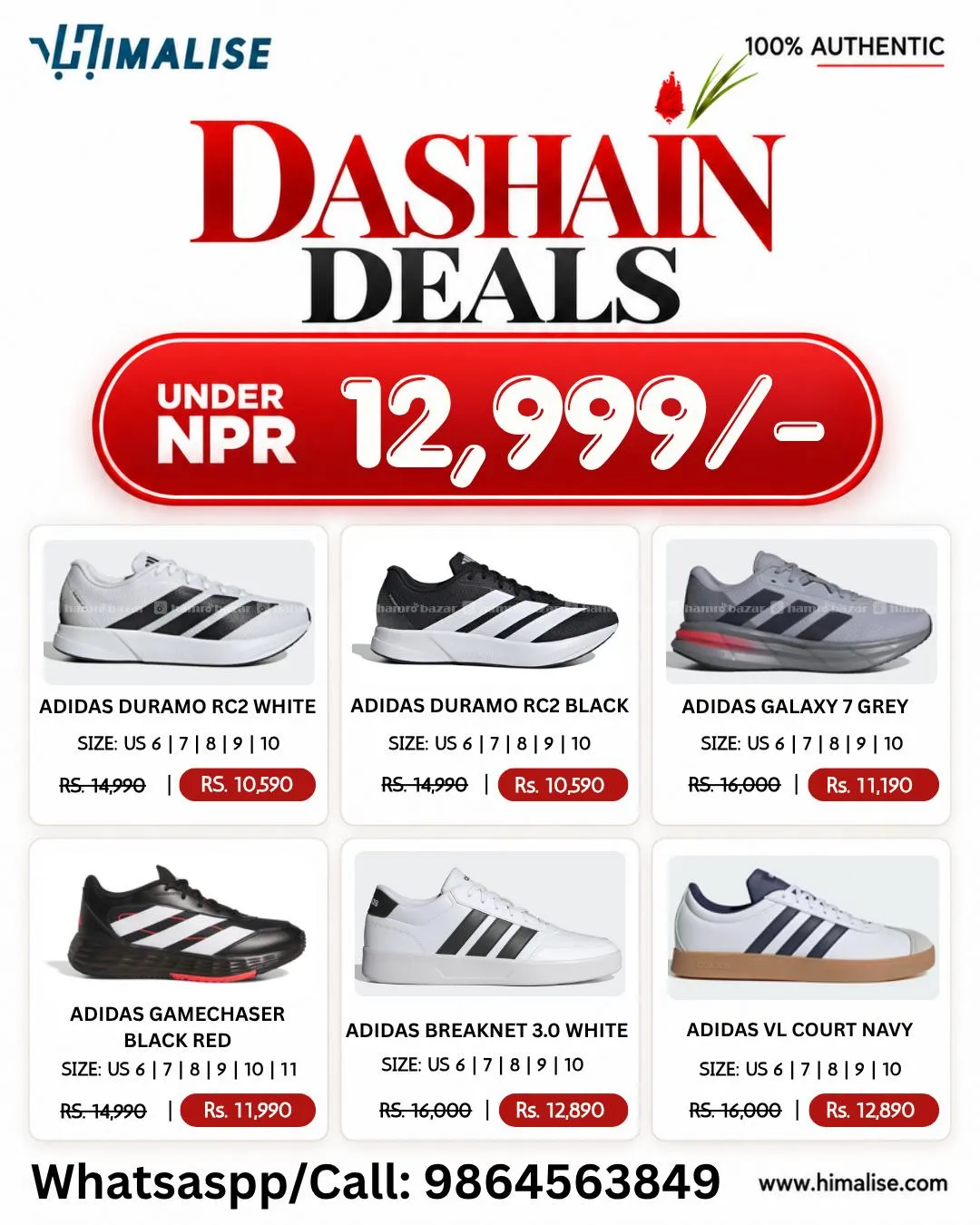 Original Adidas Sneakers|Dashain Sale| Under 12990