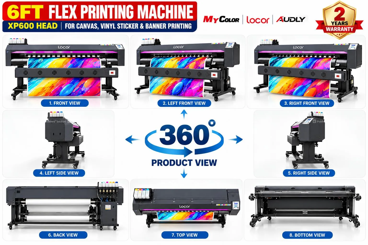 Flex Printing Machine 6ft Size Xp600 Printhead 2
