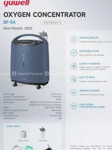 Yuwell 8F-5AW/ 8F-5A Oxygen Concentrator 2