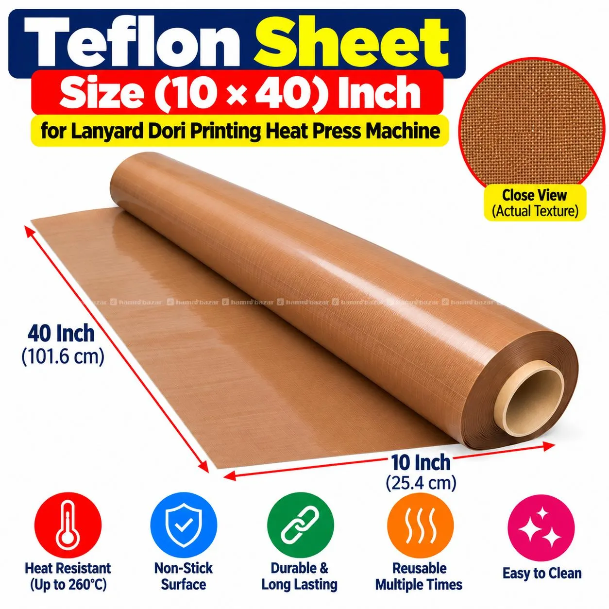 Teflon Sheet Size 10*40 Inch Lanyard Heat Press 3