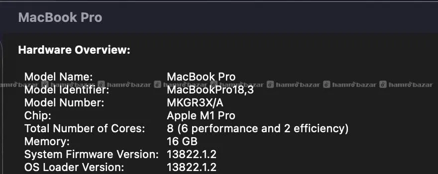 Apple MacBook Pro M1 Pro 16GB RAM 512GB SSD Laptop 3
