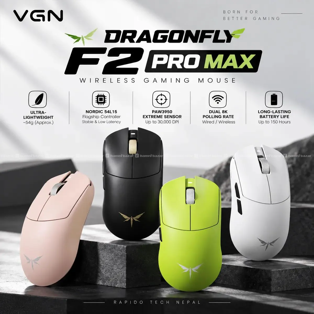 VGN Dragonfly F2 Pro Max Wireless Gaming Mouse