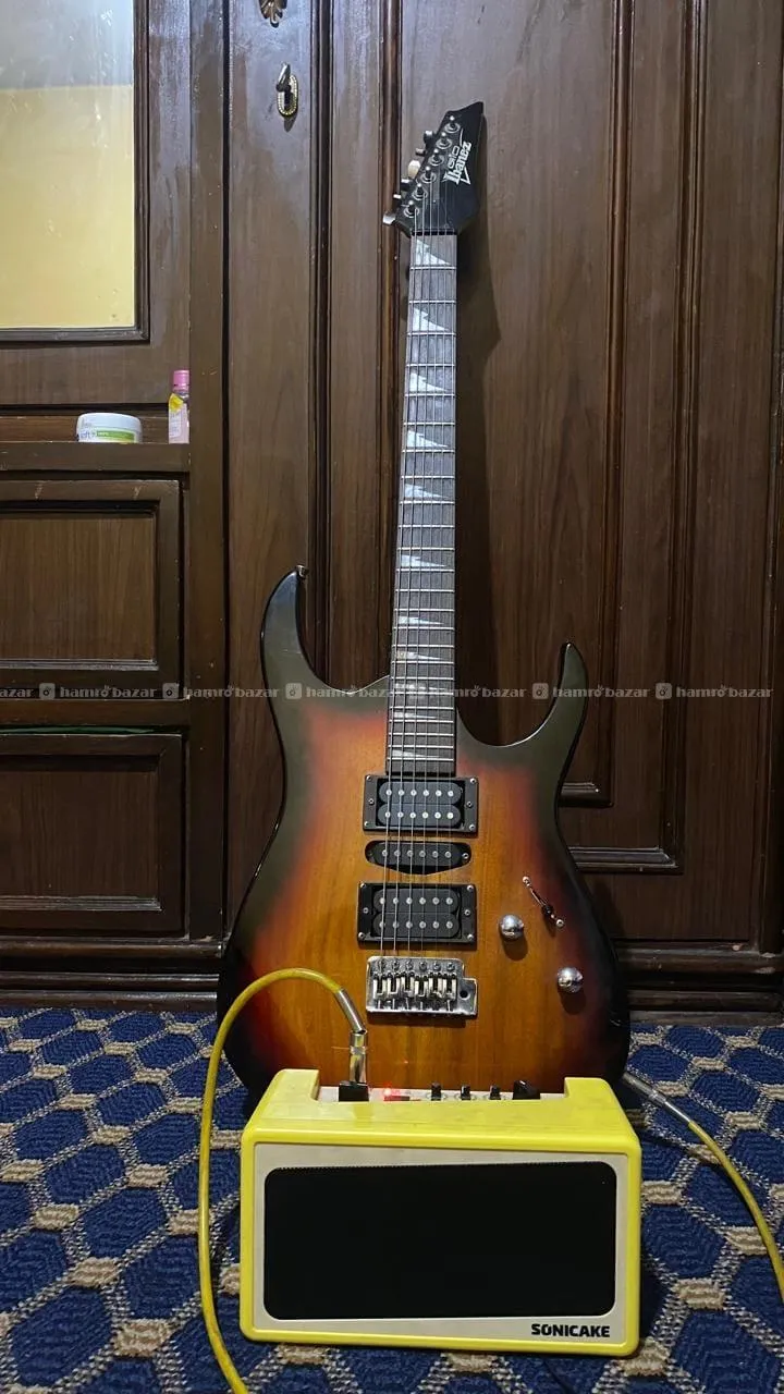 Ibanez Electric Guitar And Sonicake Amp