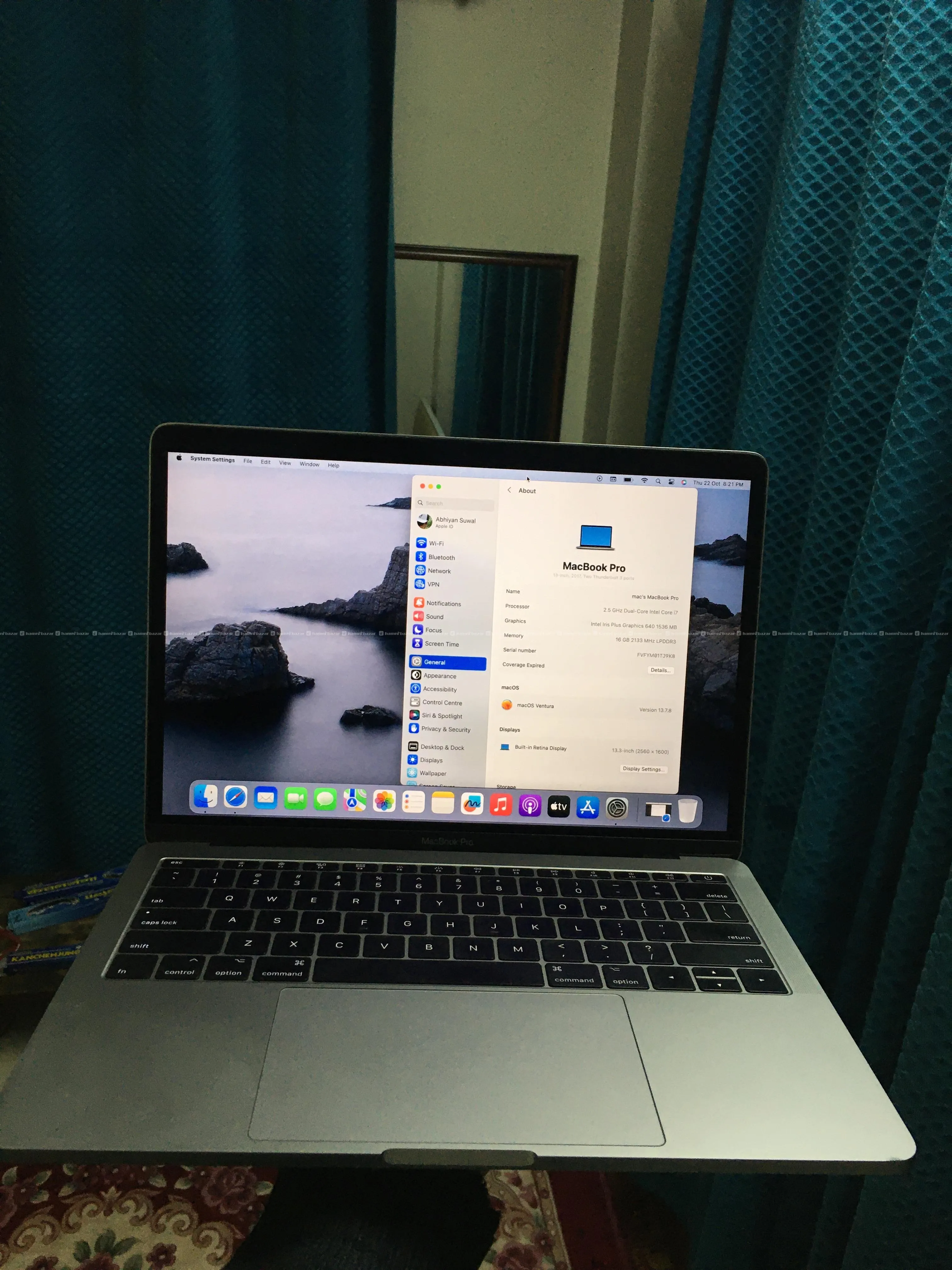 Macbook pro intel core i7 16/250