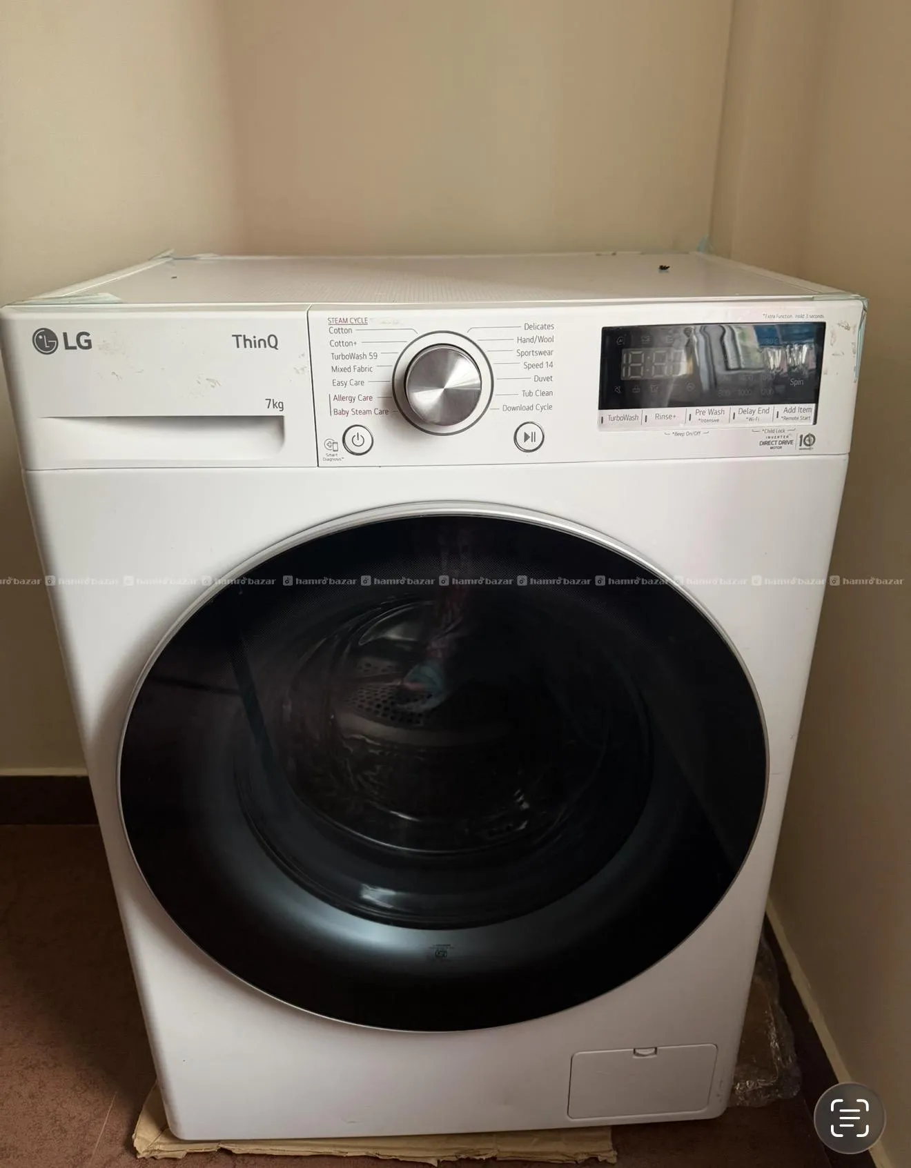 new washing machine with warranty card