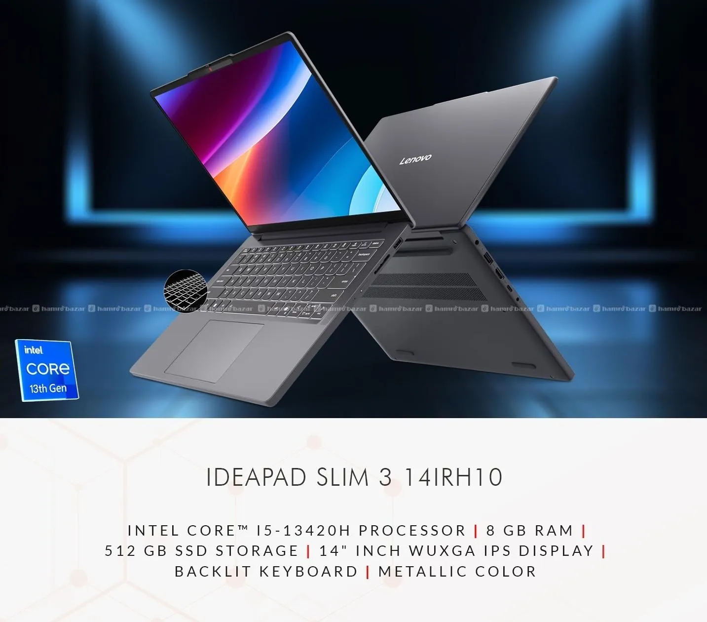 Lenovo Slim 3 Laptop Core i5-13420H 8/512GB 14"
