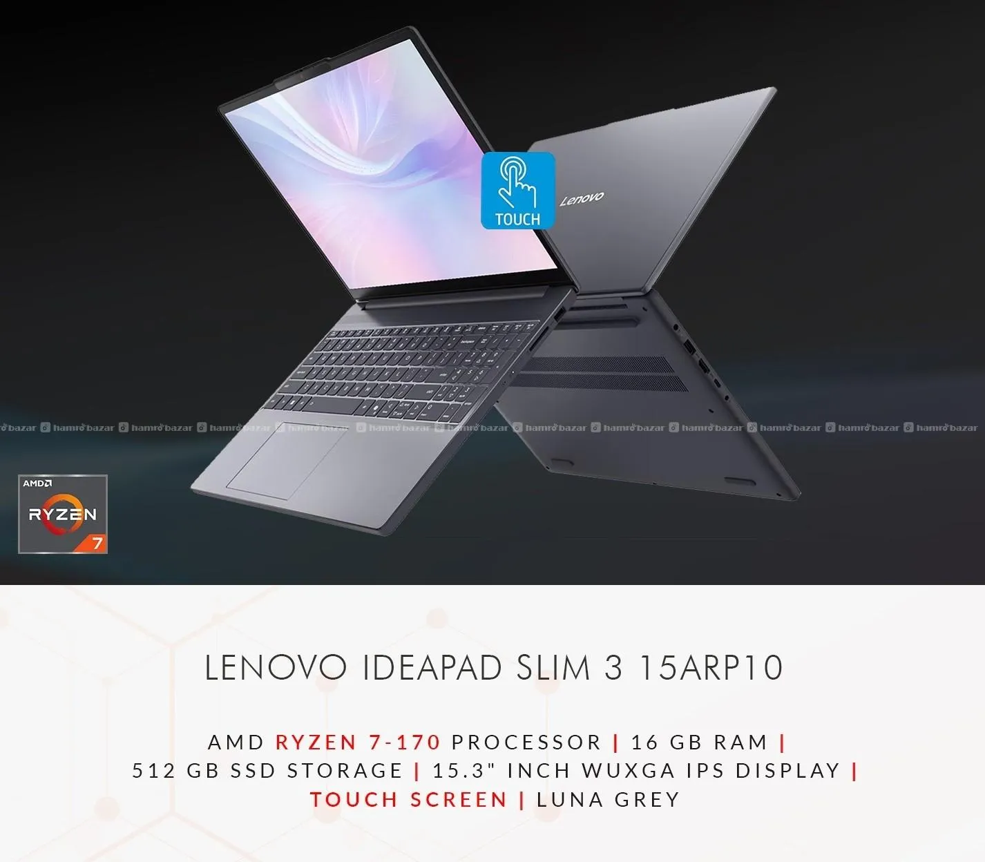 Lenovo Ideapad Slim3 AMD Ryzen 7 16|512GB Laptop
