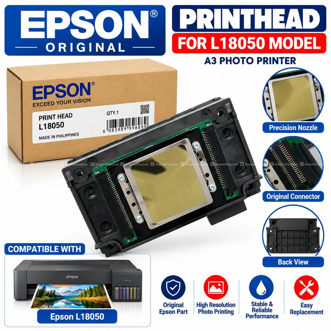 Epson Original Printhead L18050 Model A3 Printer