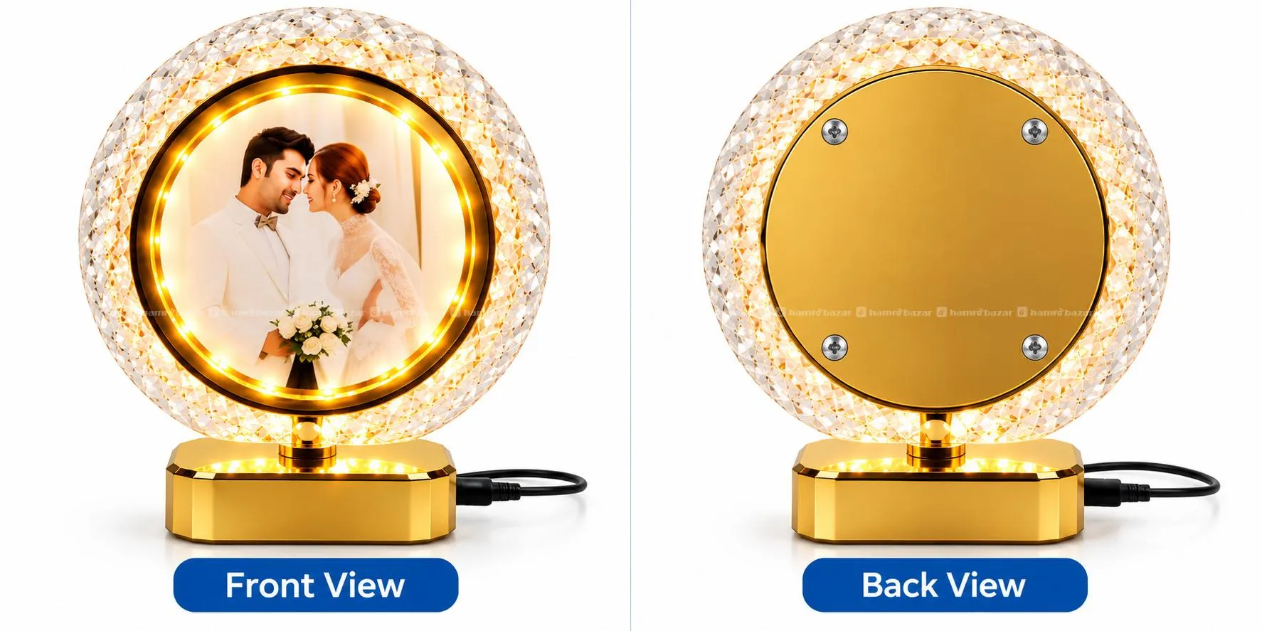 3D LED Photo Frame Pack of 6 Pcs Round Shaped