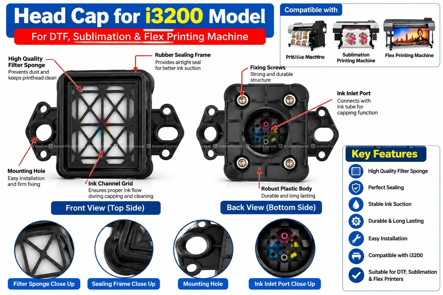 Head Cap for i3200 Model