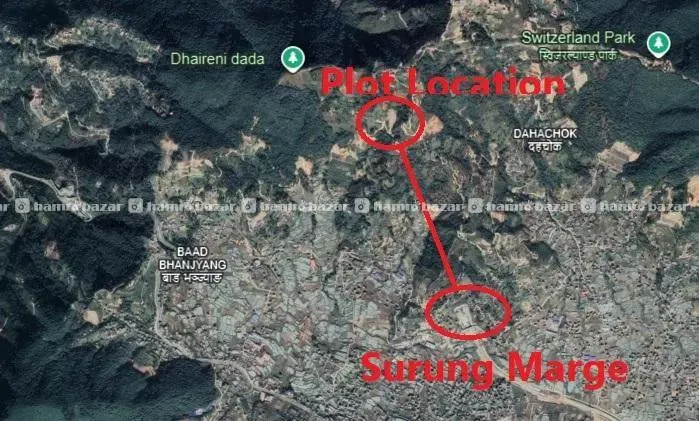 Land sale in Dahachok Kathmandu 1km from Tunnel 4