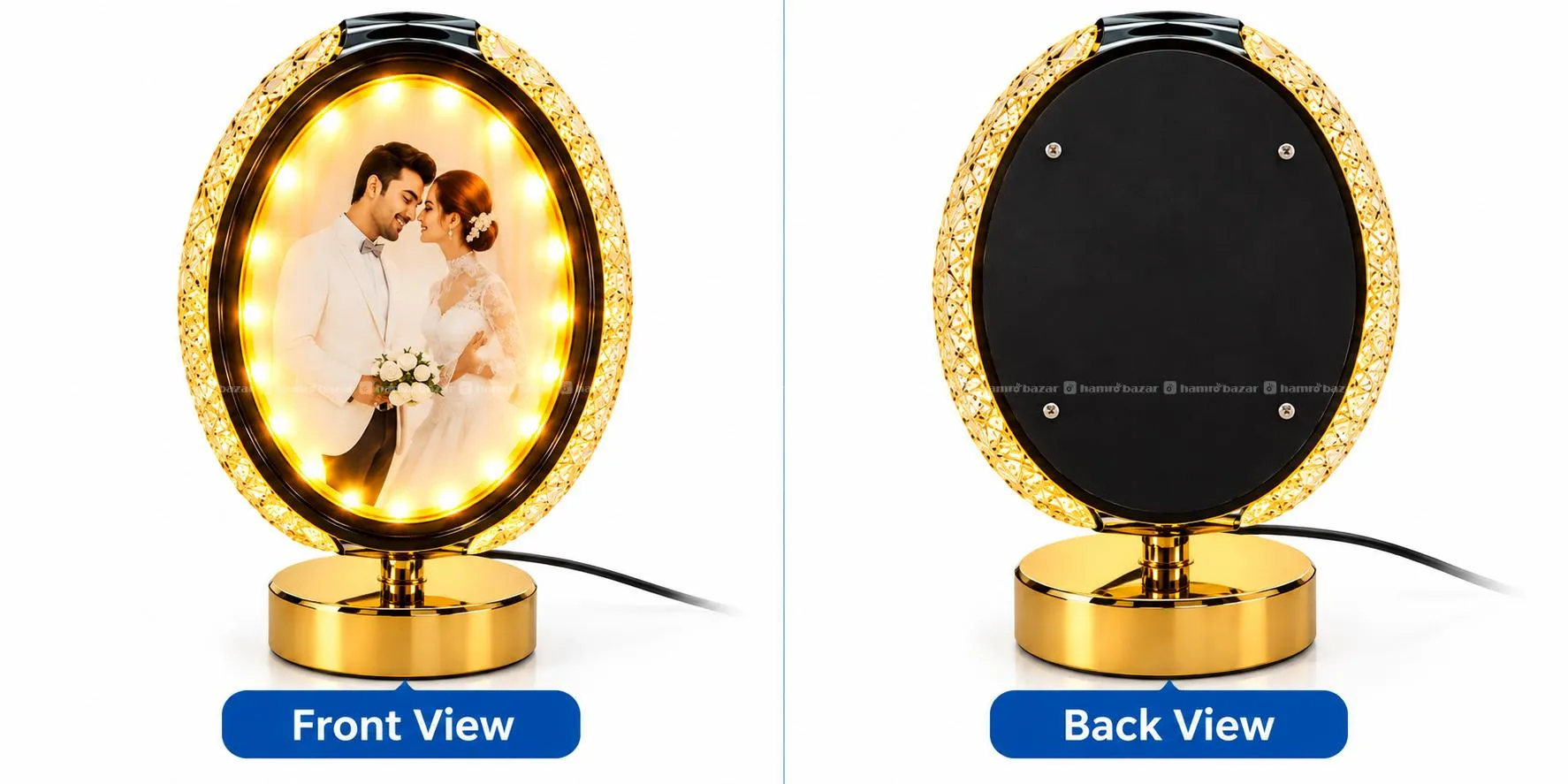 3D LED Photo Frame Pack of 6 Pcs -Oval Shaped