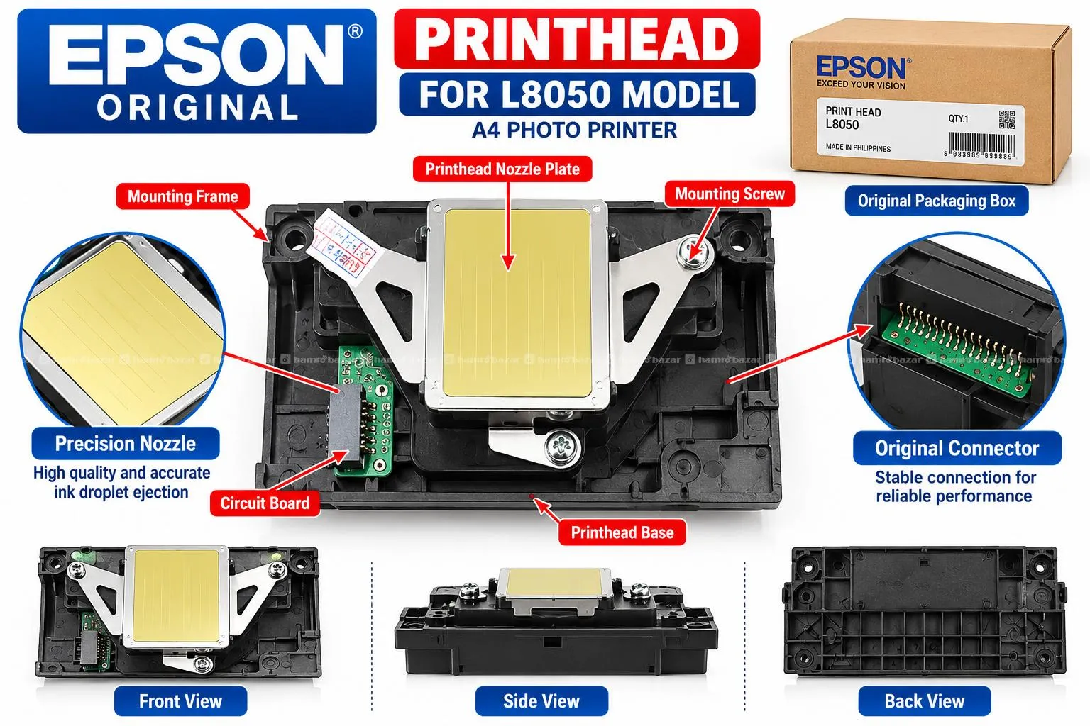 Epson Original Printhead L8050 New Model Printer