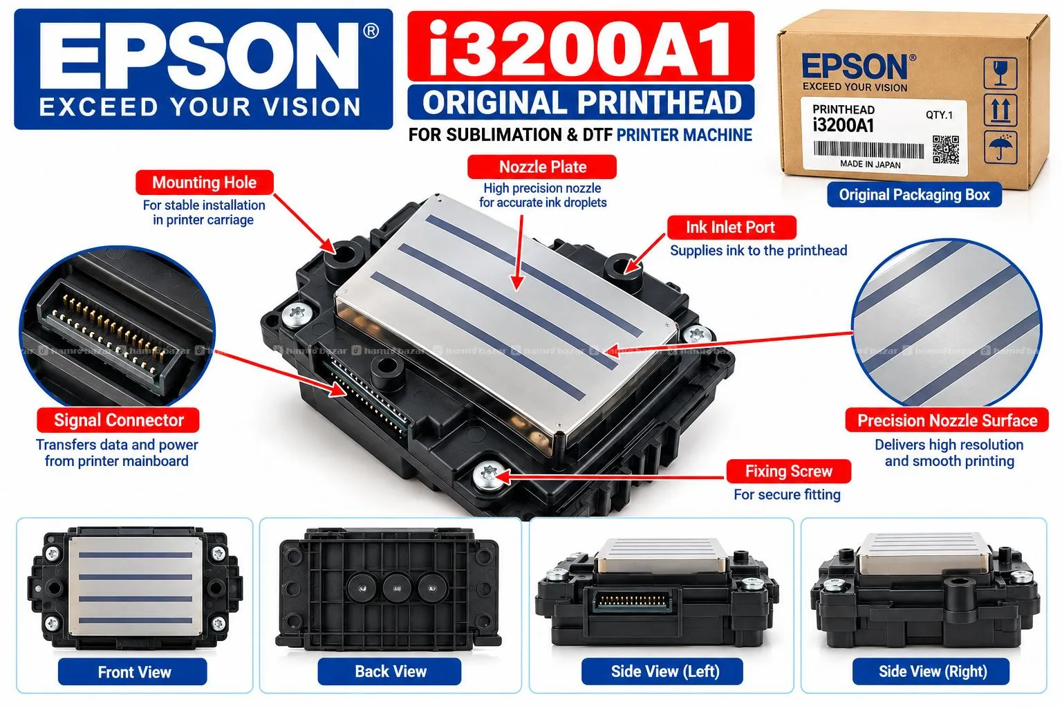 Epson Original i3200A1 Printhead  Sublimation &Dtf