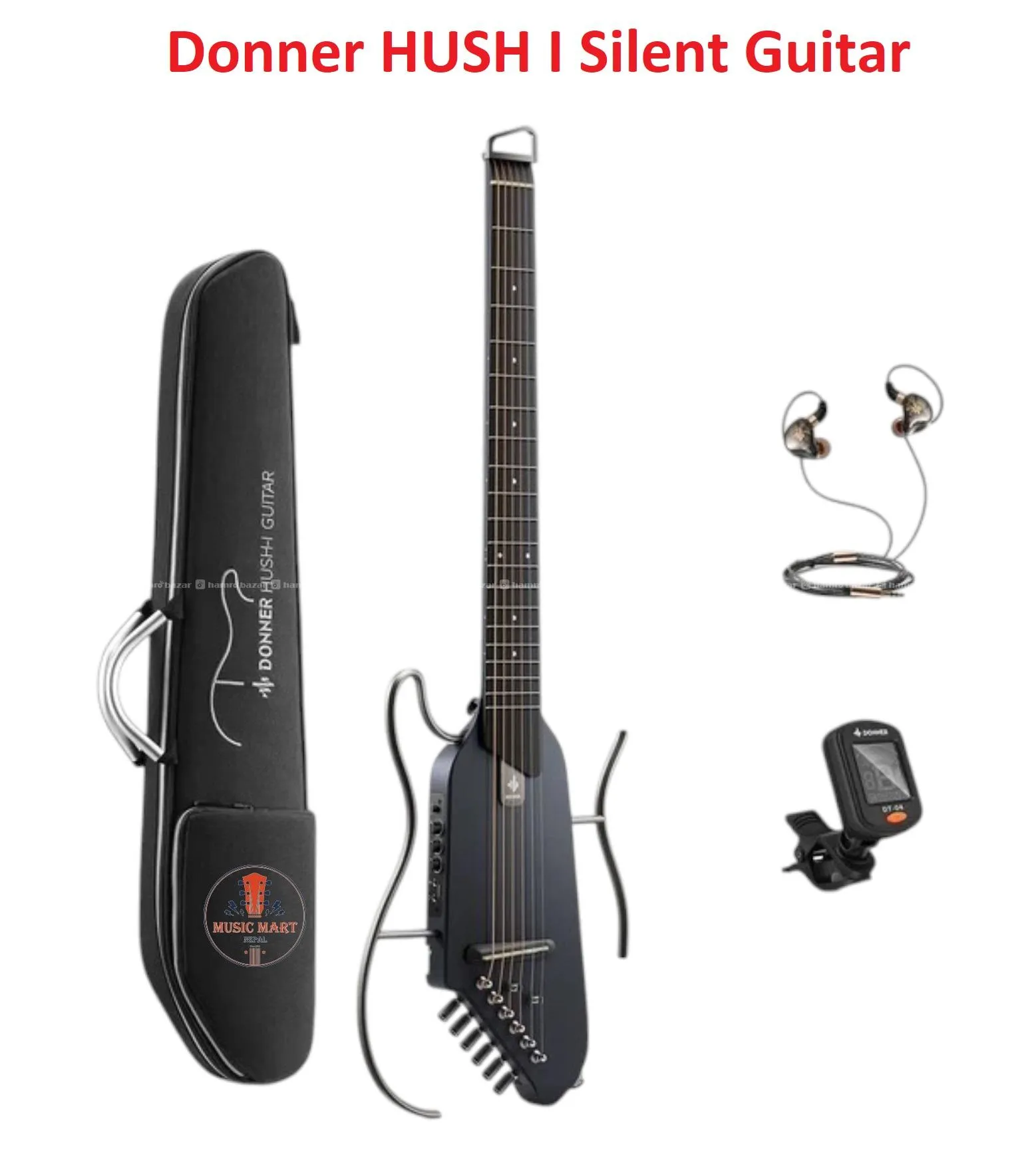 Donner HUSH I Acoustic-Electric Silent Guitar