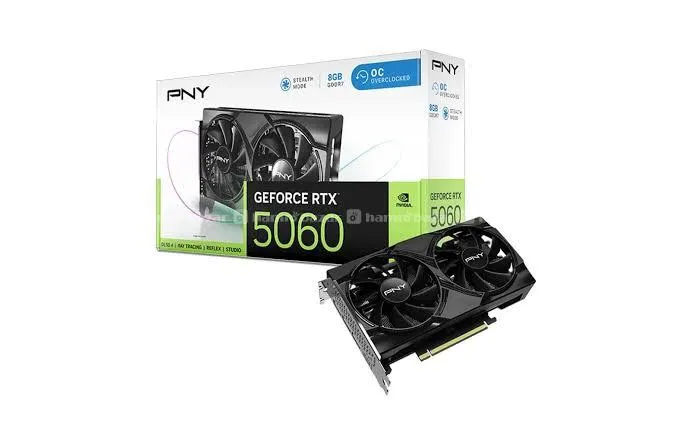 PNY GeForce RTX 5060 8GB OC Dual Fan Graphics Card